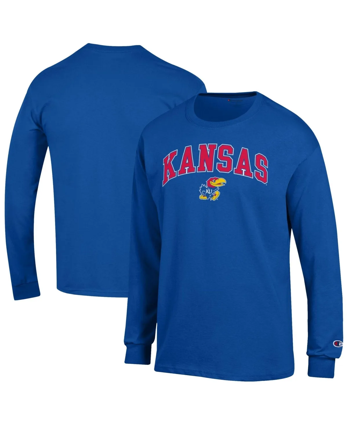 Champion Royal Kansas Jayhawks Arch Over Logo Long-Sleeve T-Shirt by Champion