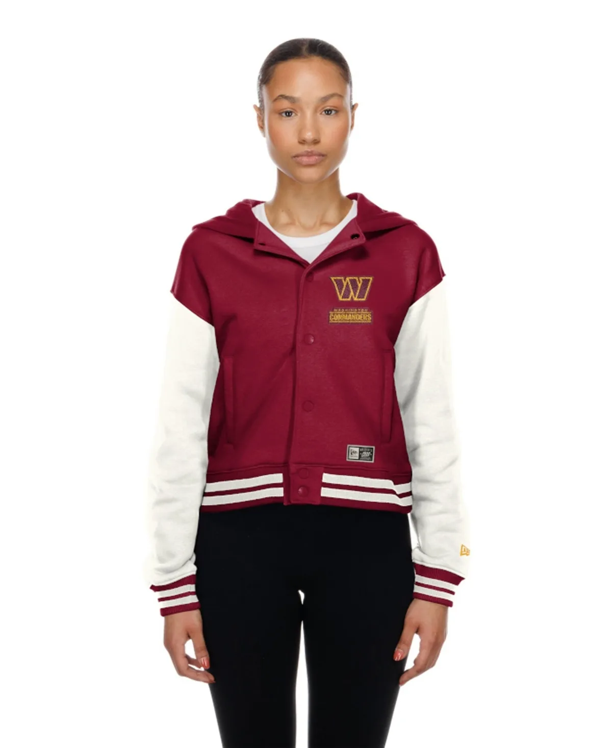 Washington Commanders Throwback Full-Snap Hooded Jacket by New Era