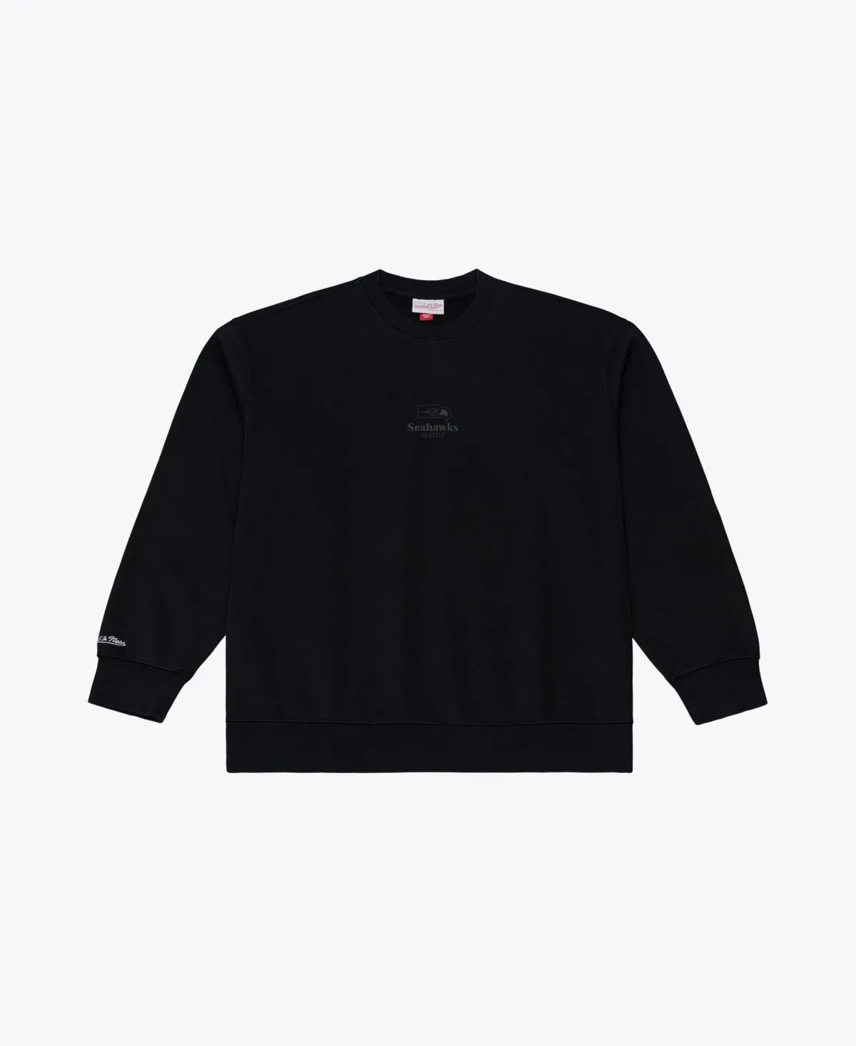 Seattle Seahawks Core Essentials Micro Logo Fleece Sweatshirt by Mitchell & Ness