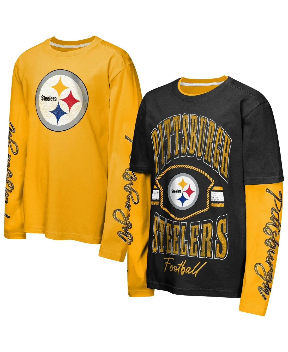 Pittsburgh Steelers Motion T-Shirt Combo Set, 2-Piece by Outerstuff