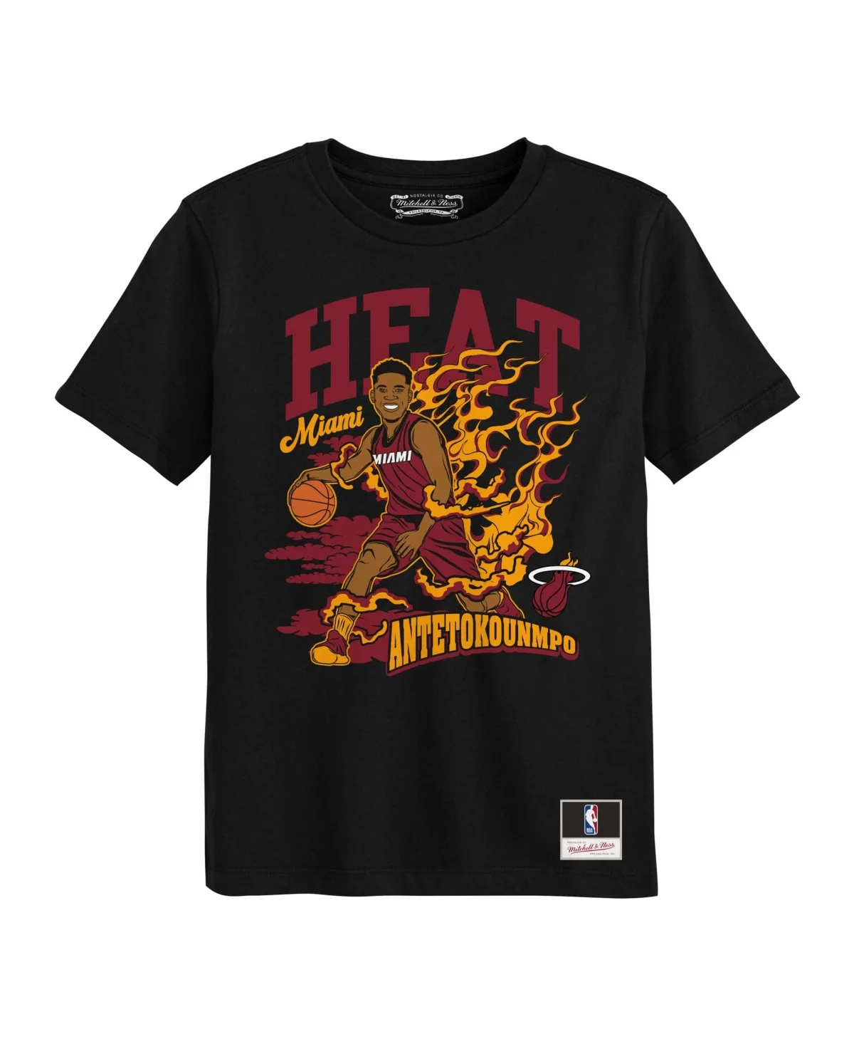 Giannis Antetokounmpo Miami Heat Fired Up T-Shirt by Mitchell & Ness