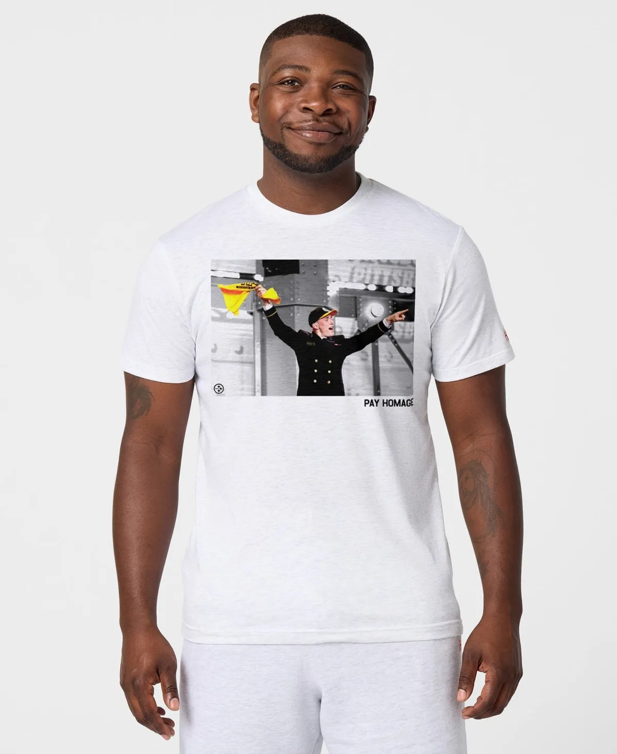 Eli Heidenreich Pittsburgh Steelers Player Graphic T-Shirt by Homage