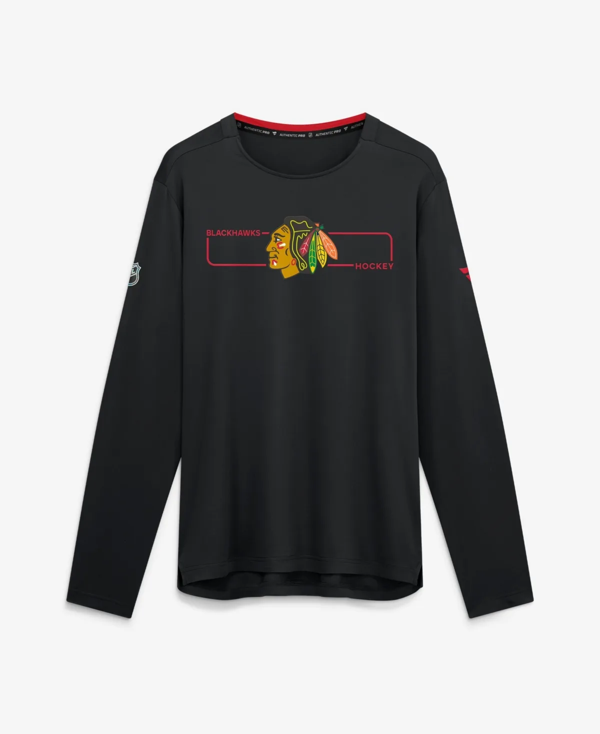 Chicago Blackhawks Authentic Pro Rink Tech Long-Sleeve T-Shirt by Fanatics