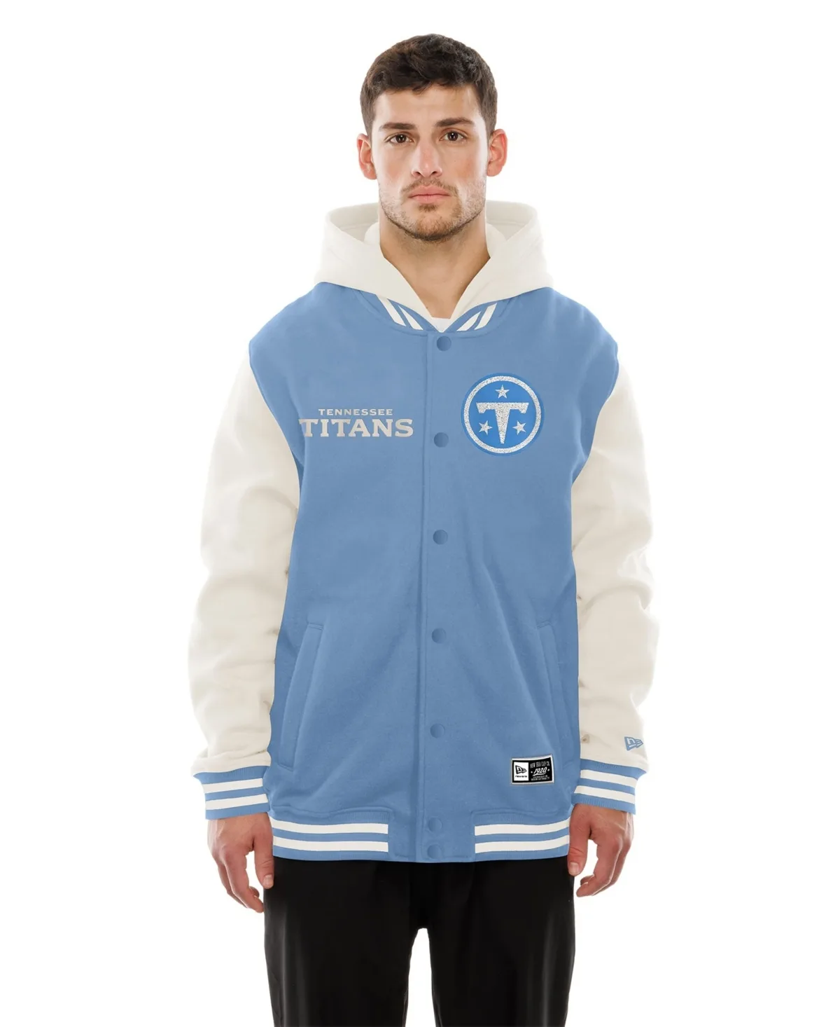 Tennessee Titans Full-Snap Fleece Hooded Jacket by New Era