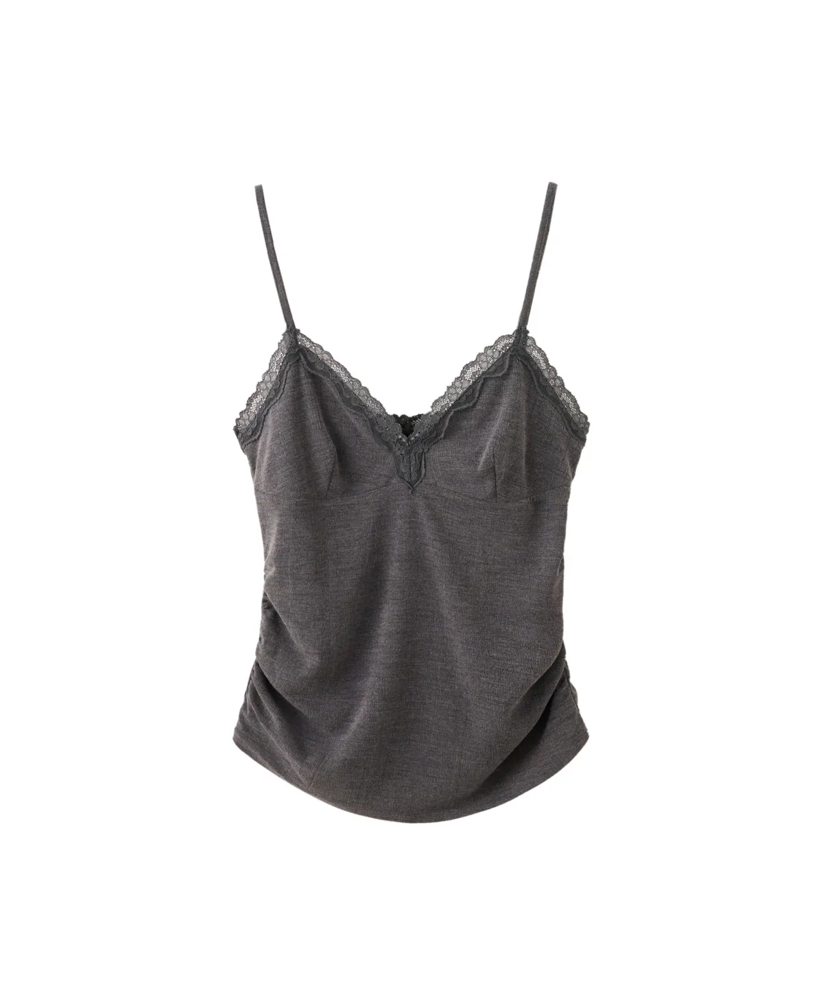 V-Neck Lace Sleeveless Top by Mango