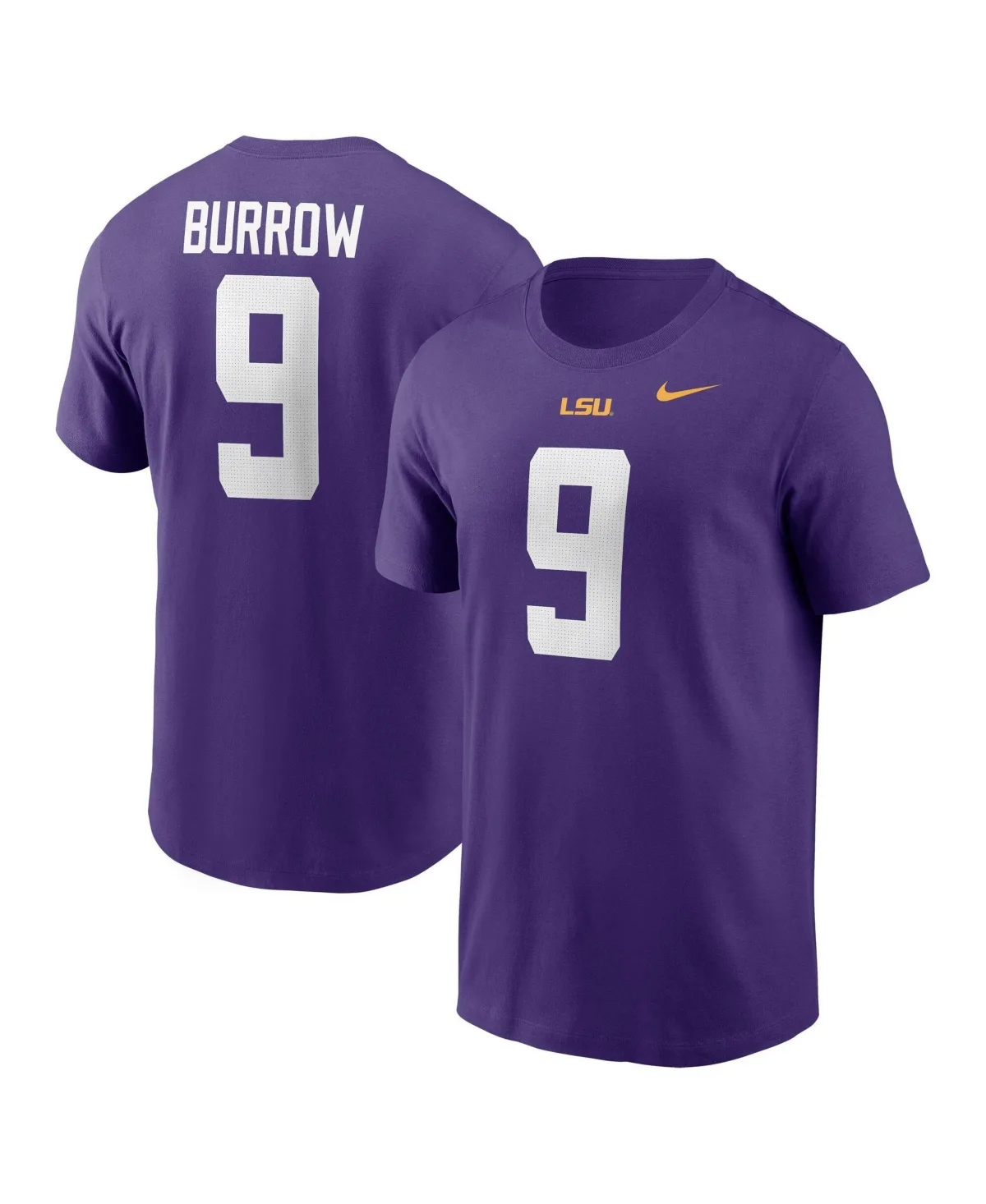 Joe Burrow Lsu Tigers Name & Number T-Shirt by Nike