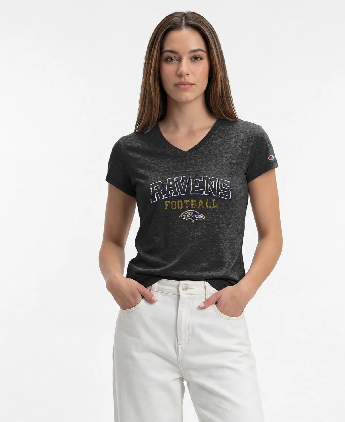 Baltimore Ravens Triumph Tri-Blend V-Neck T-Shirt by Champion