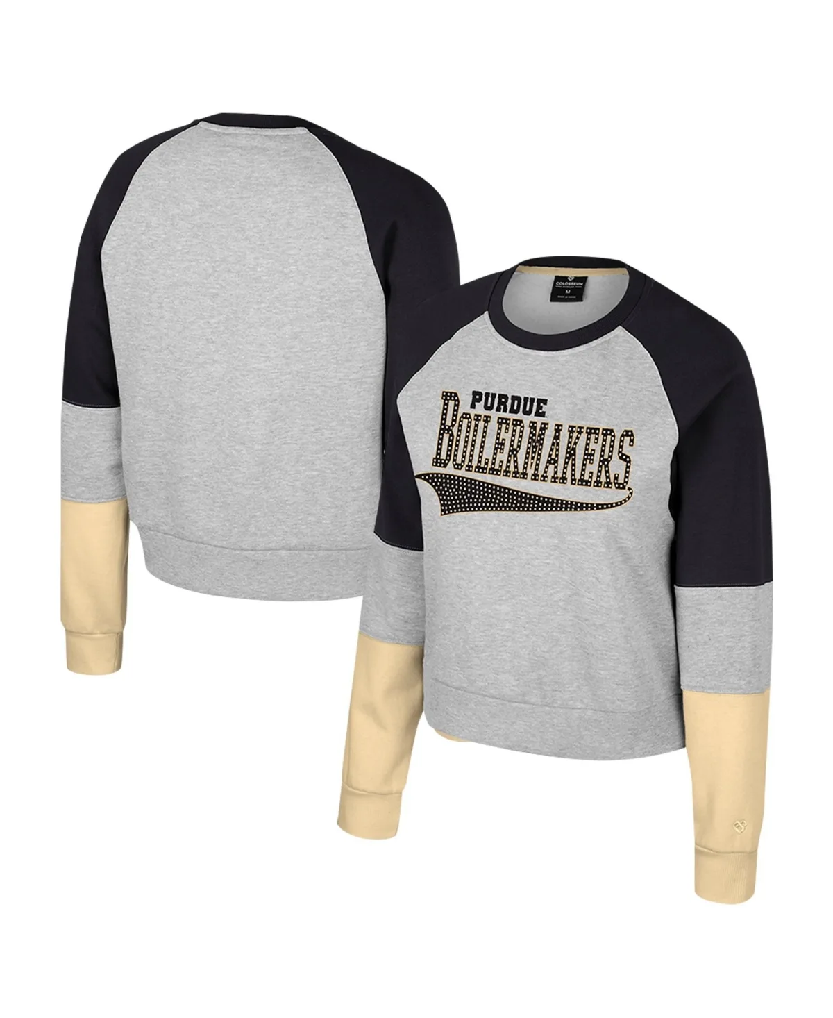 Purdue Boilermakers Katinka Rhinestone Scoop Neck Pullover Sweatshirt by Colosseum