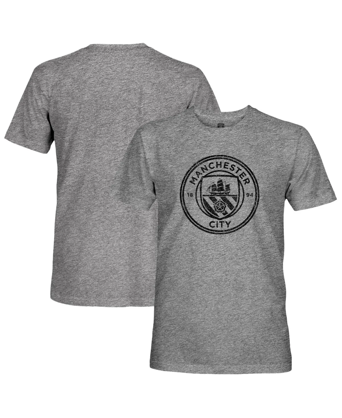 Manchester City Mono Badge Retro Tri-Blend T-Shirt by 1863fc