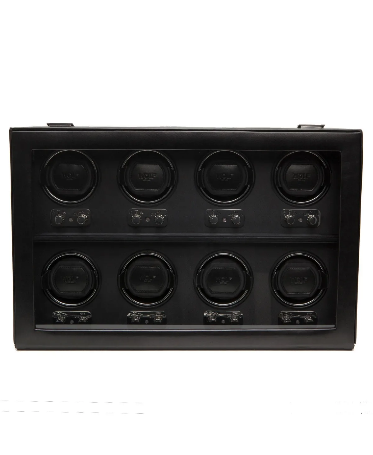 Heritage Belgrave 8 Piece Watch Winder, Faux Leather, 52 mm by Wolf