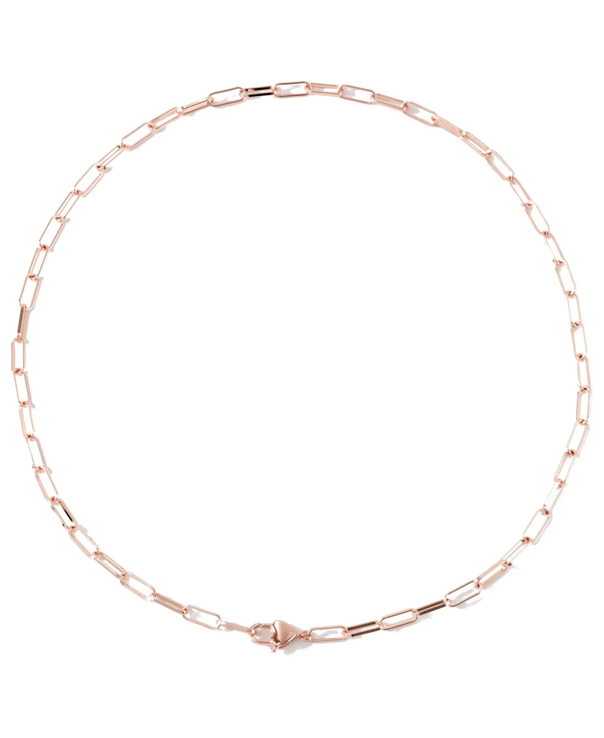Heart Padlock Paperclip Chain Necklace