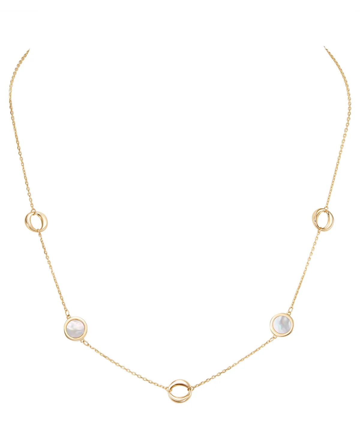 Imitation Pearl Circle Pendant Necklace (8mm) in 10k Yellow Gold by Macy's
