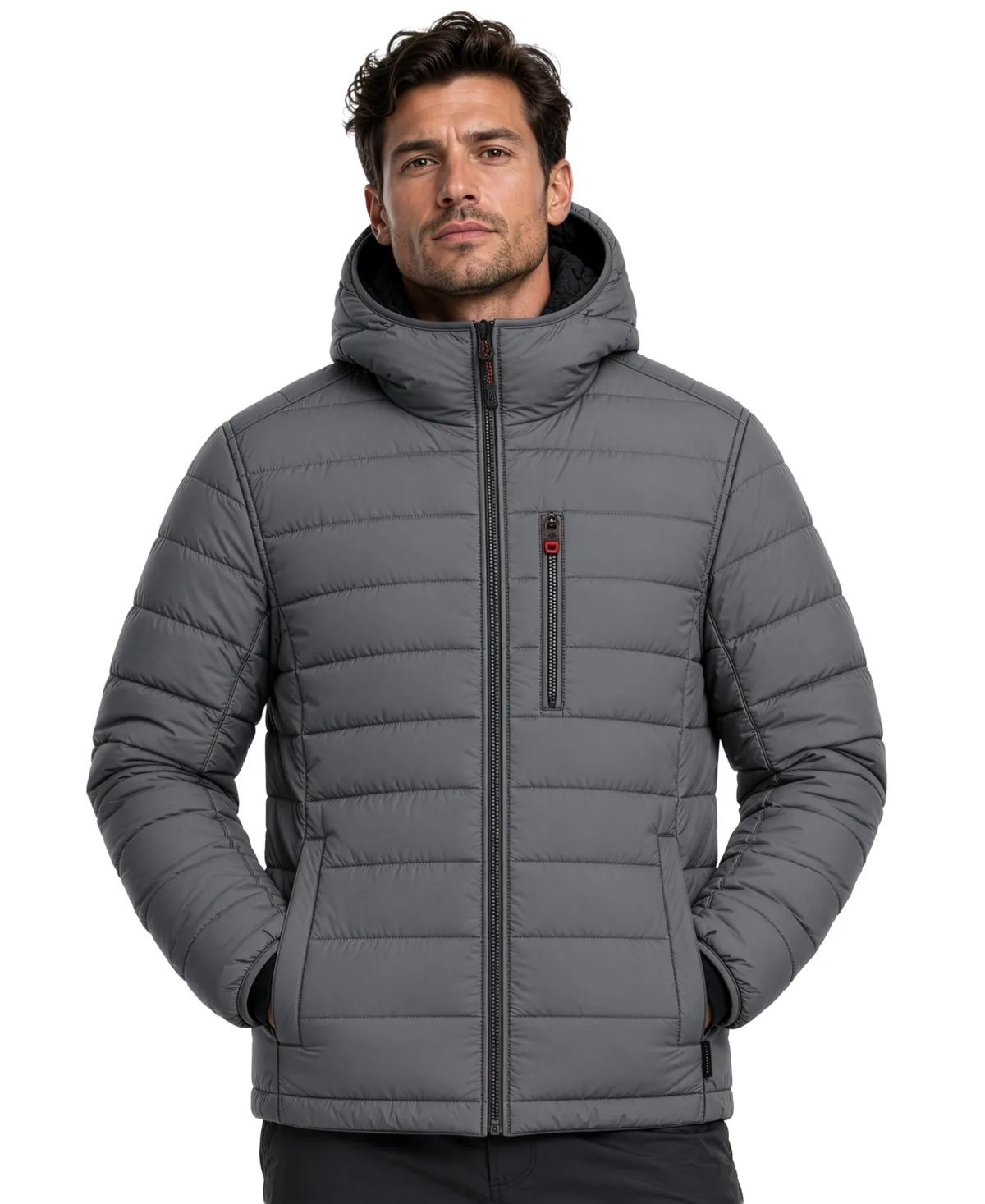 Rail Quilted Sherpa-Lined Hood Jacket by Hawke & Co