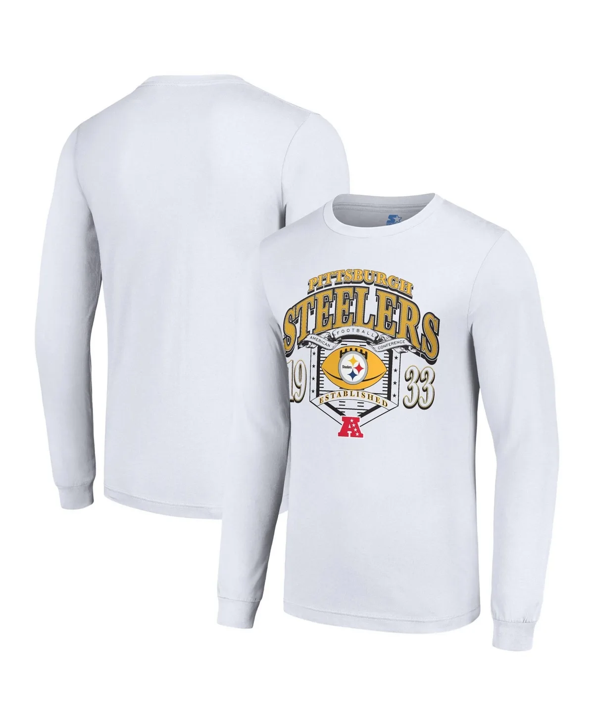 Pittsburgh Steelers Retro Long-Sleeve Graphic T-Shirt by Starter