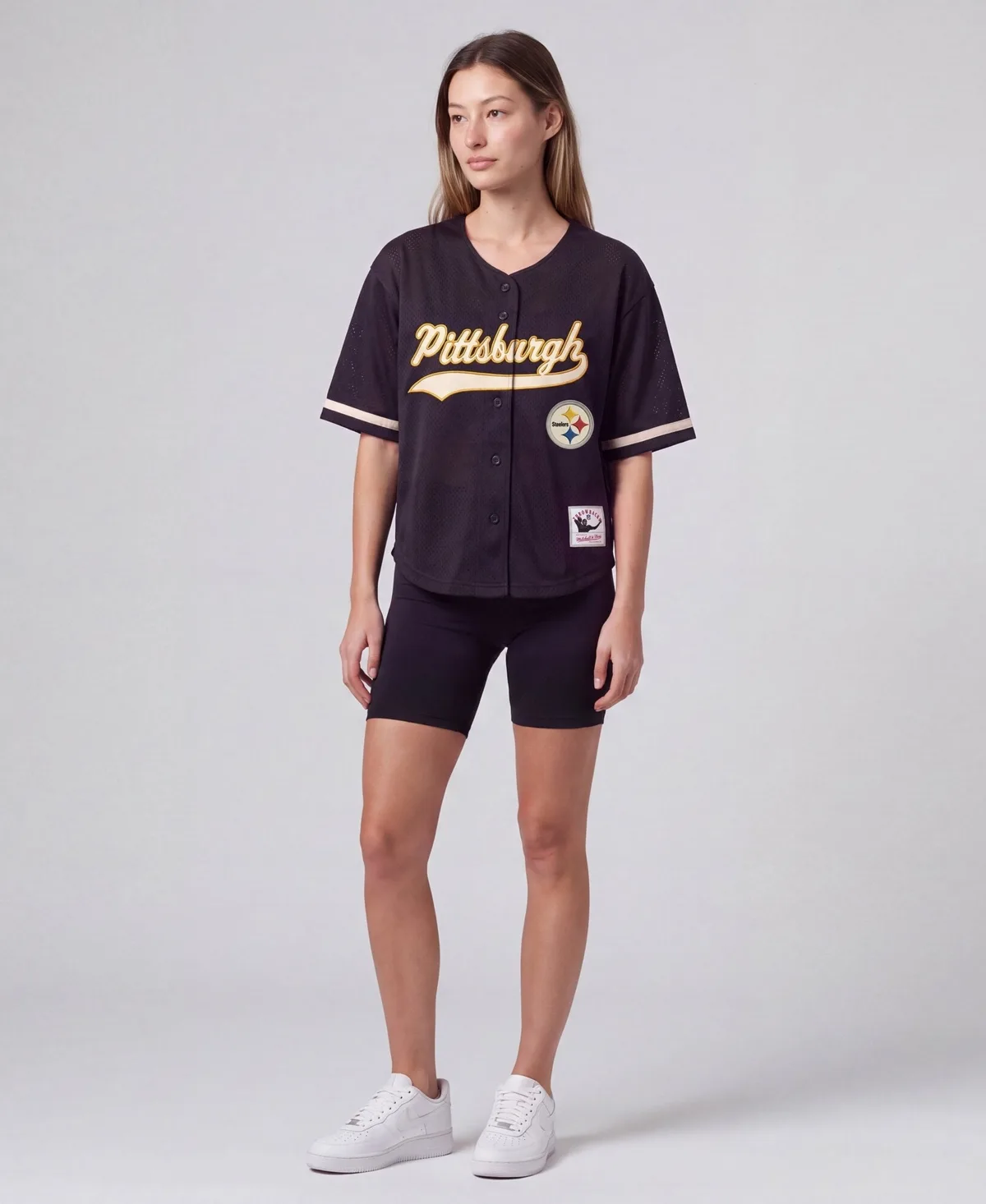 Pittsburgh Steelers Retro Roots Baseball Jersey by Mitchell & Ness