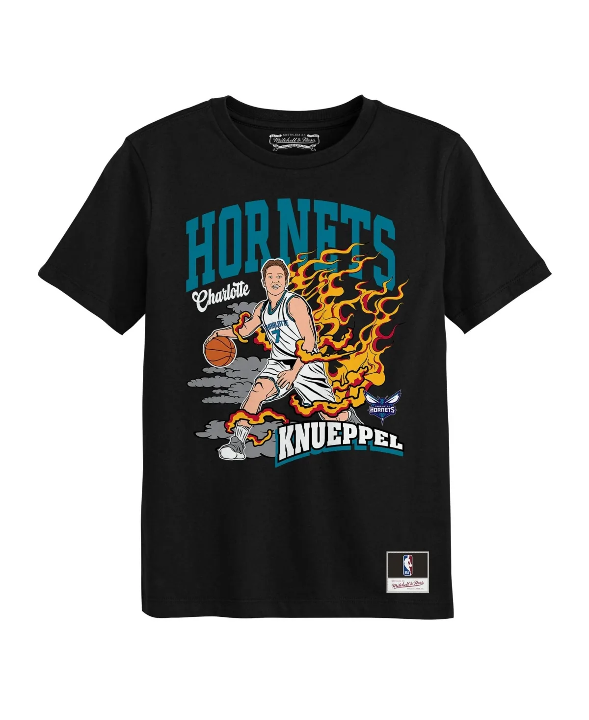 Kon Knueppel Charlotte Hornets Fired Up T-Shirt by Mitchell & Ness
