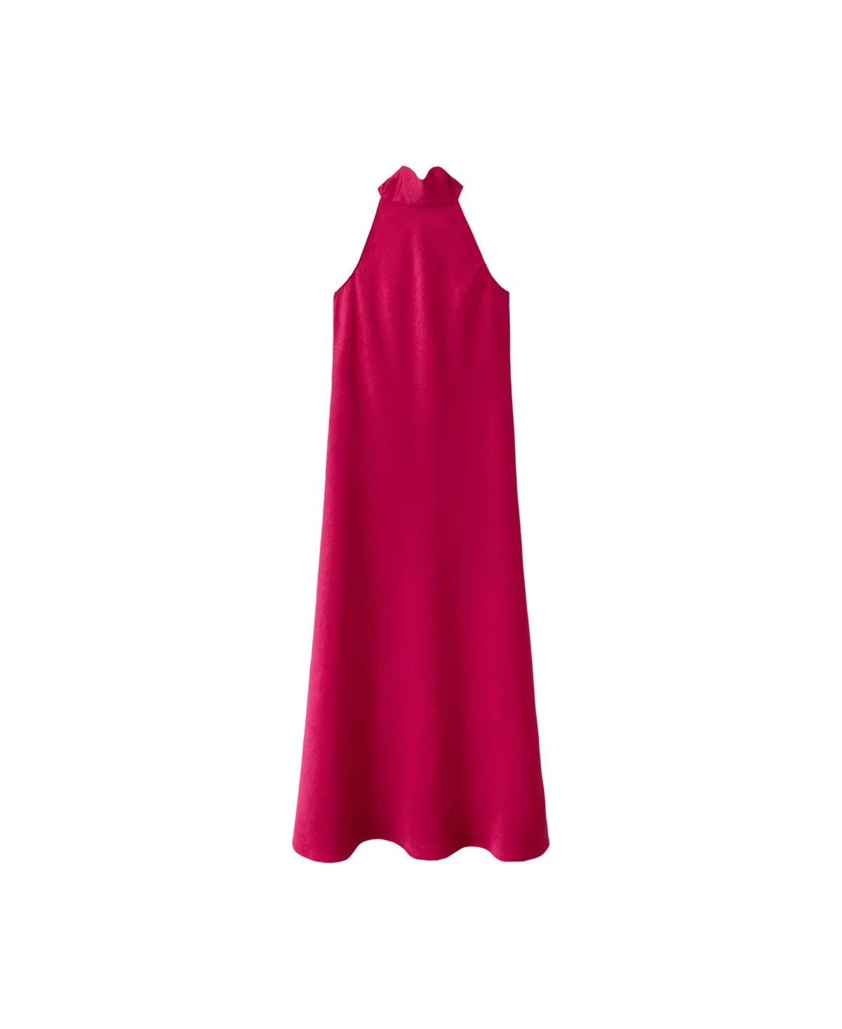 Satin Halter Neck A-Line Midi Dress by Mango