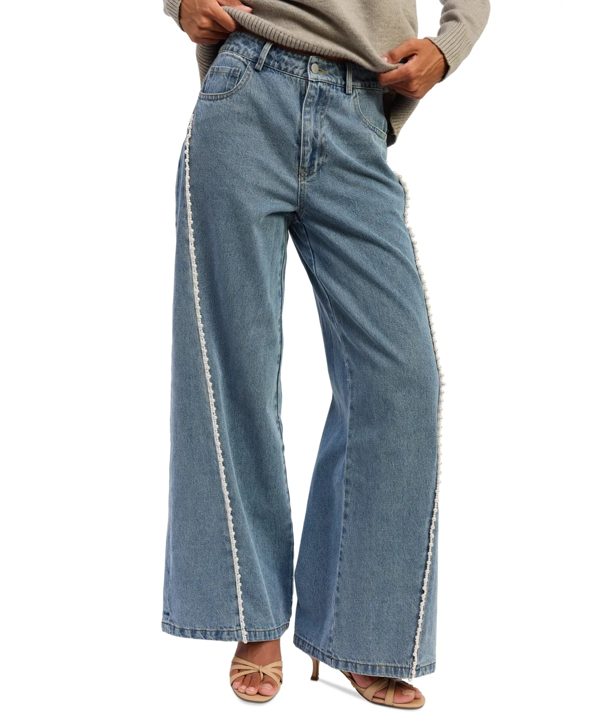 Tatiana Mid-Rise Wide-Leg Jeans by En Saison