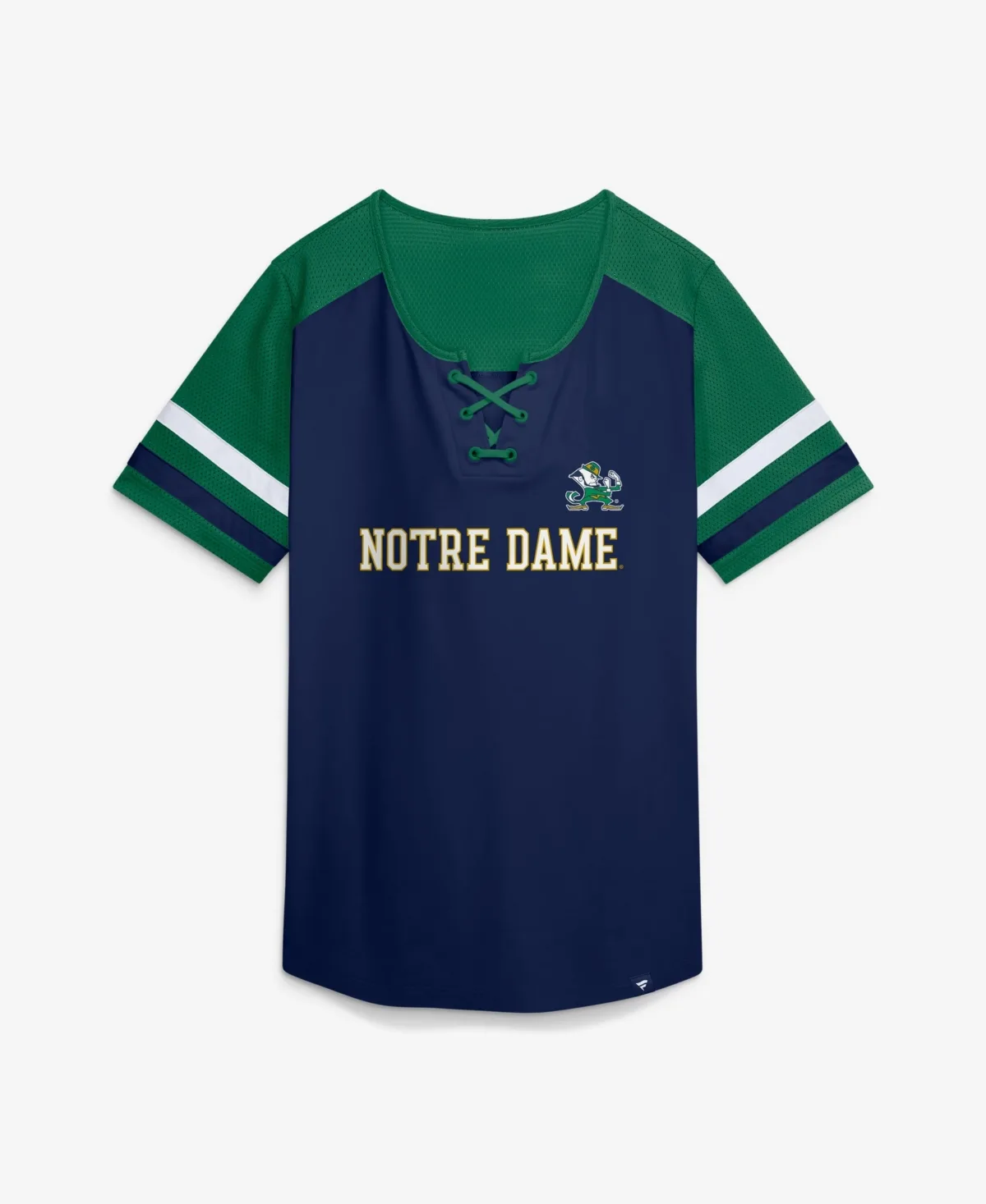 Notre Dame Fighting Irish Power Play Athena Lace-Up T-Shirt by Fanatics