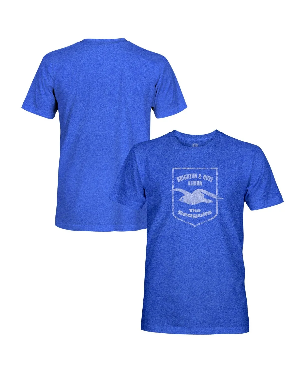 Brighton and Hove Albion Retro Monochrome Badge Vintage Tri-Blend T-Shirt by 1863fc