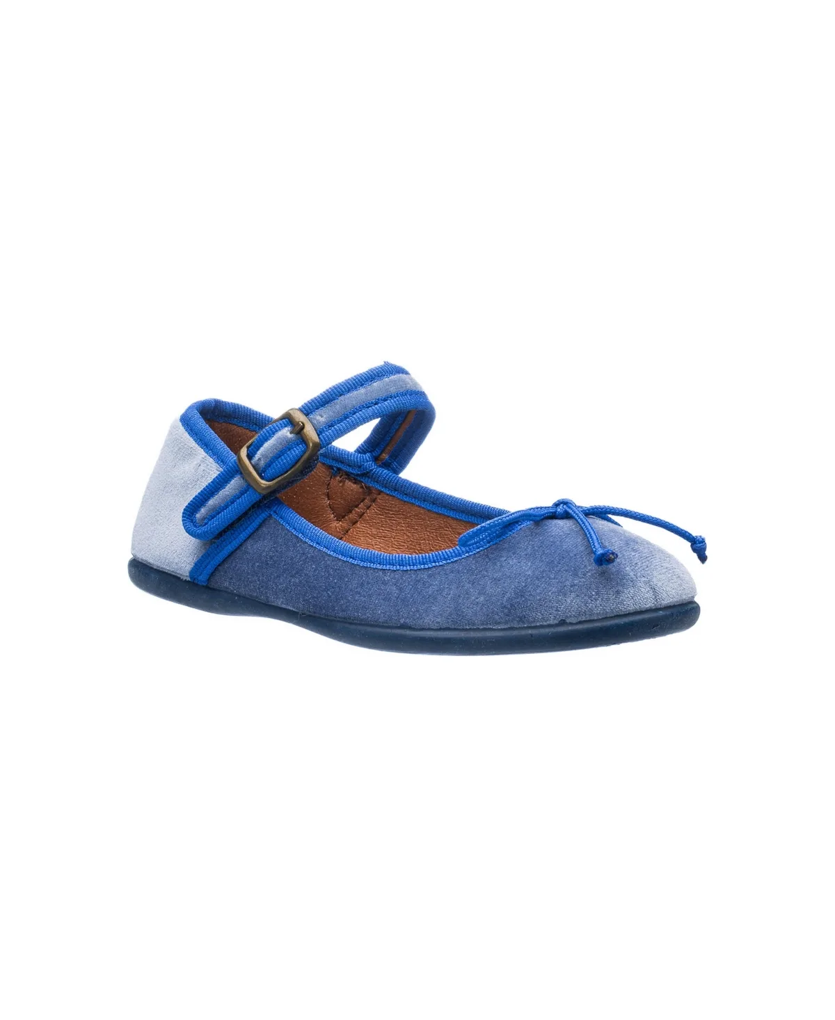 Ellis Velvet Bow Ballet Flats by Elephantito