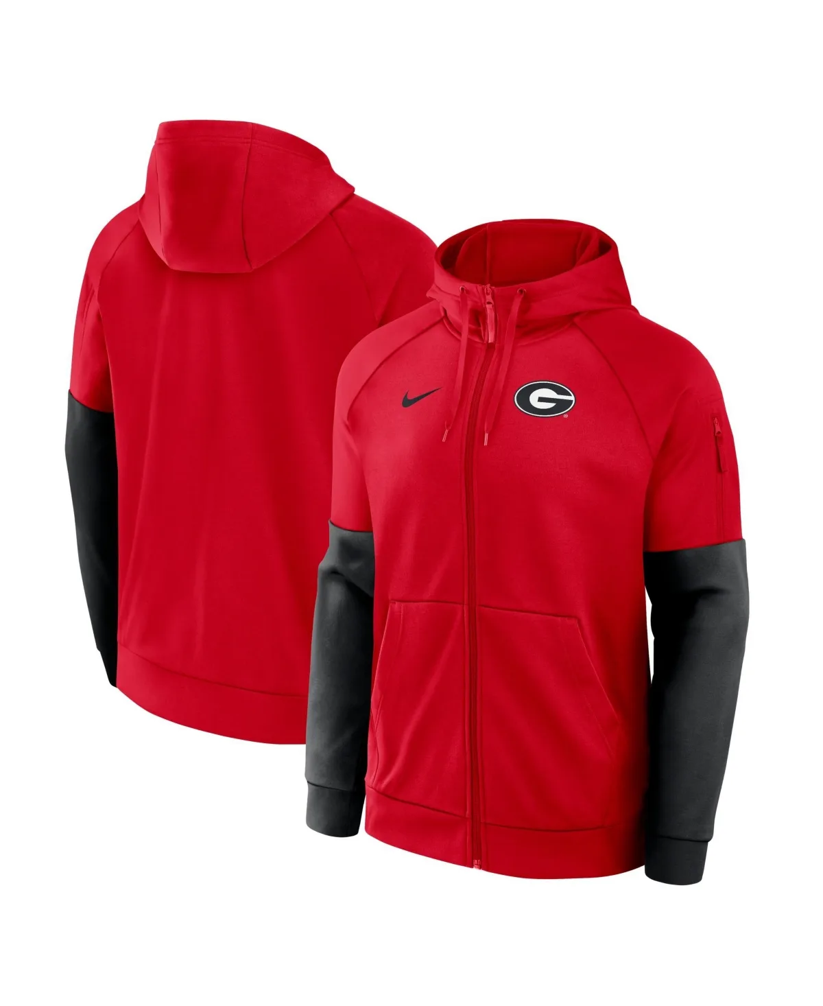 Georgia Bulldogs Primetime Primary Logo Therma-Fit Raglan Full-Zip Hoodie by Nike