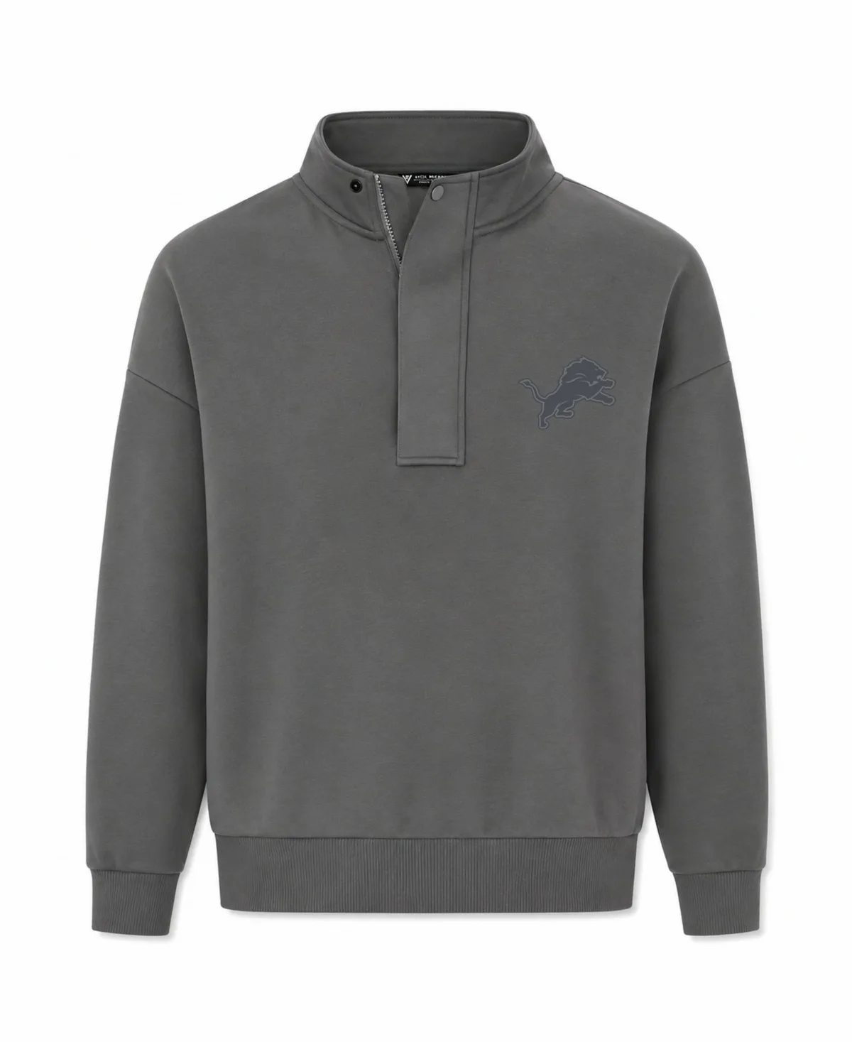 Detroit Lions Core Logo Luxe Stein Quarter-Zip Pullover by Levelwear