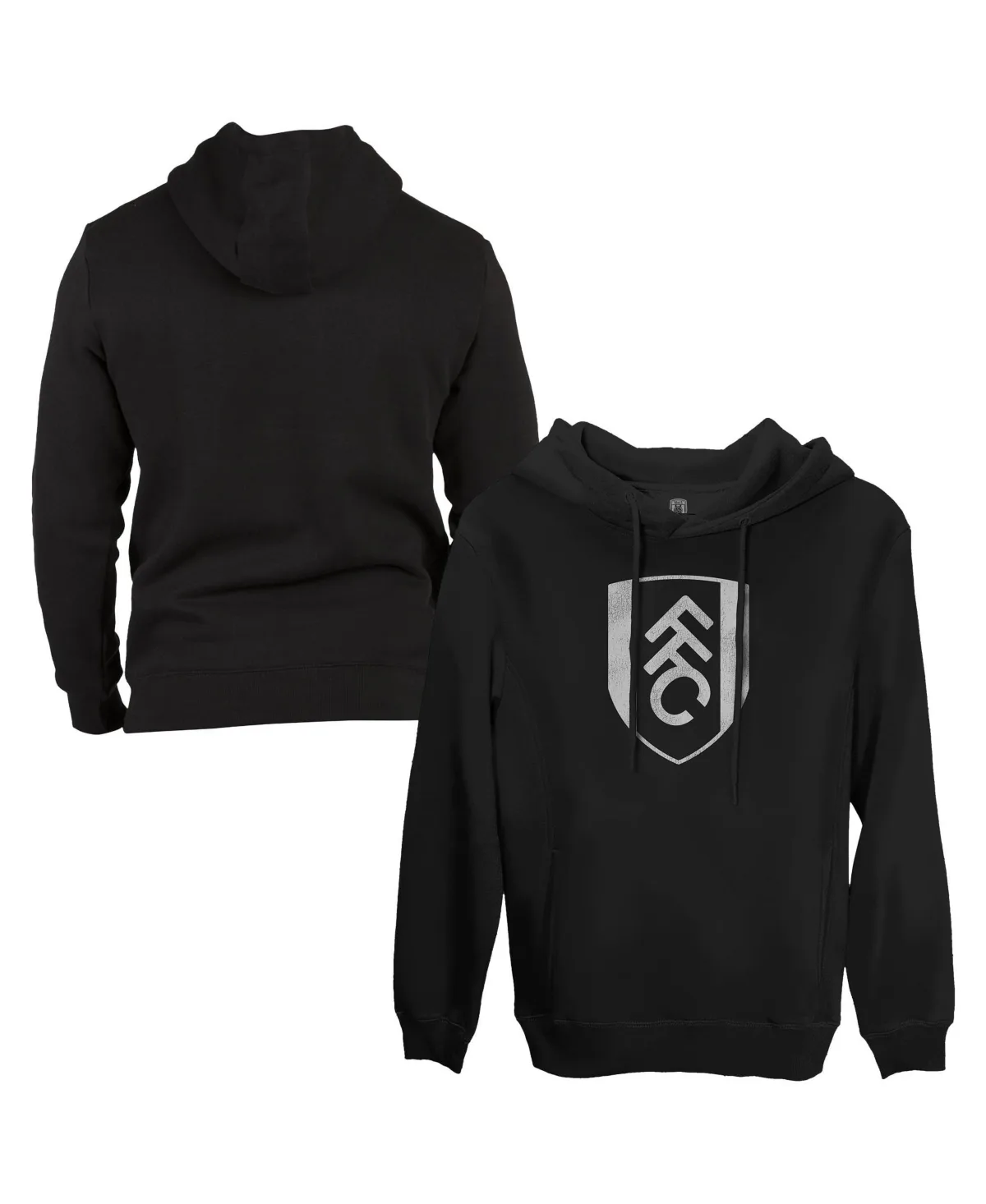 Fulham Monochrome Badge Fleece Pullover Hoodie by 1863fc