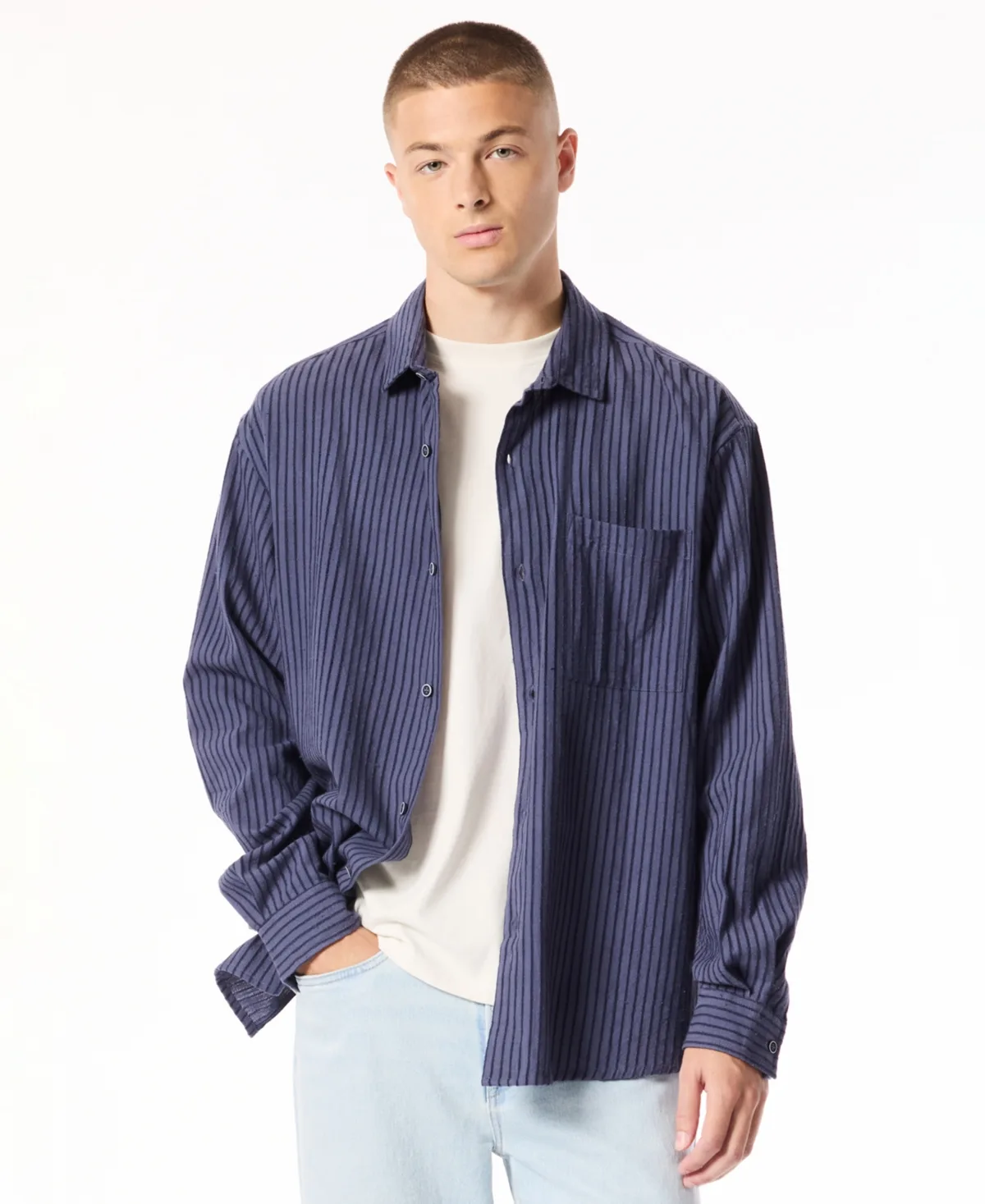 Shogo Relaxed-Fit Open-Collar Shirt by Buffalo David Bitton