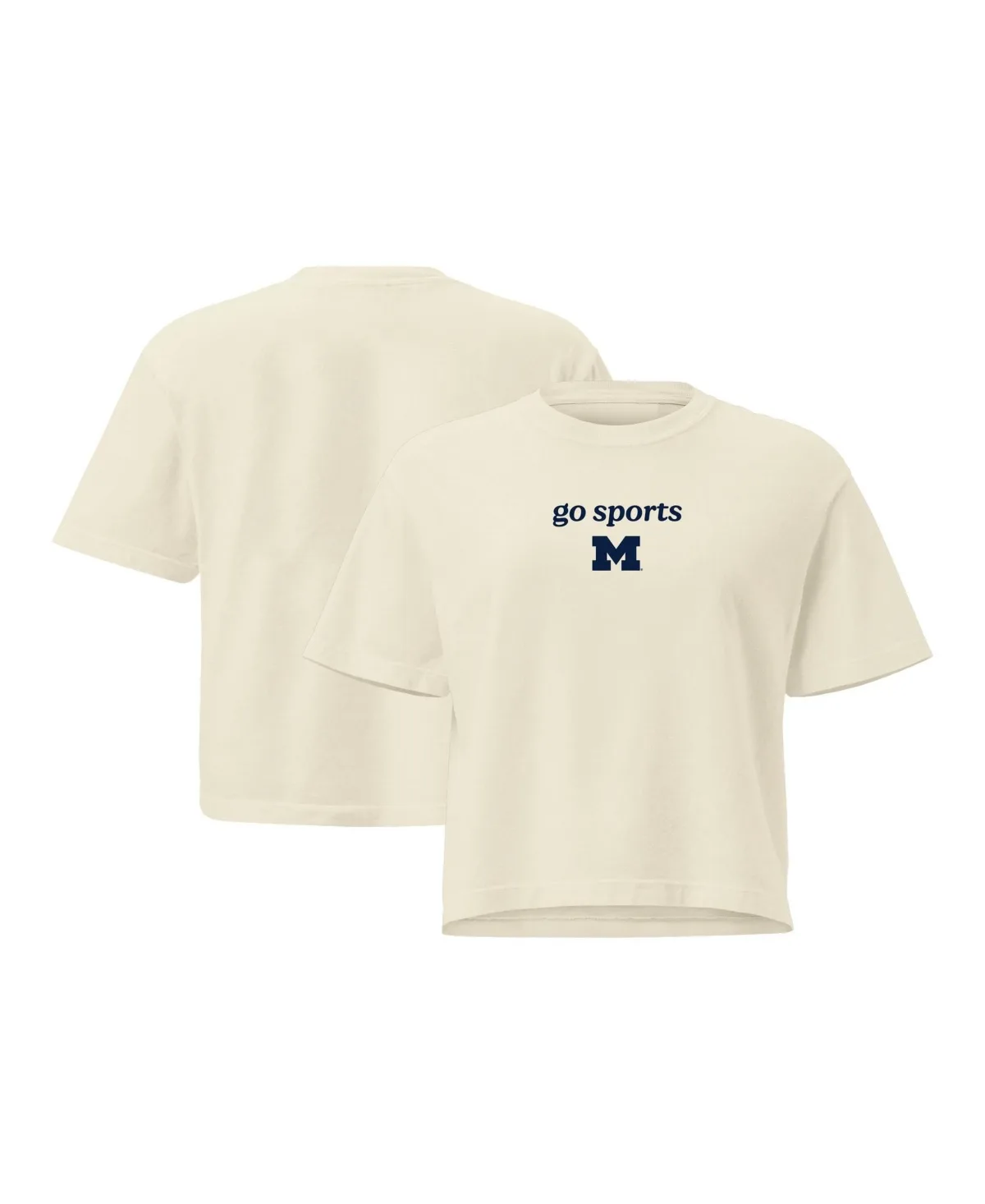 Comfort Colors Michigan Wolverines Go Sports Cropped T-Shirt by Image One