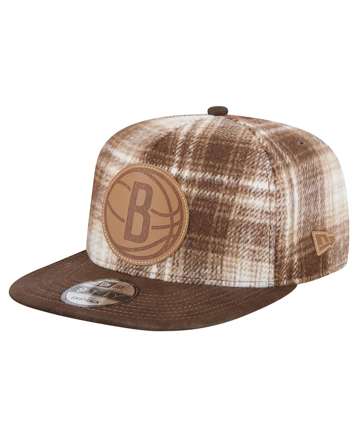 Brooklyn Nets Plaid 9FIFTY A-Frame Adjustable Hat by New Era