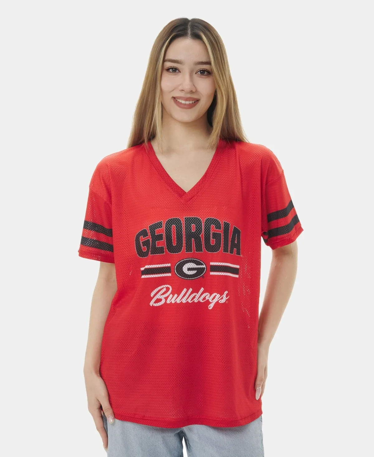 Georgia Bulldogs Mesh Jersey Kickoff T-Shirt by Zoozatz