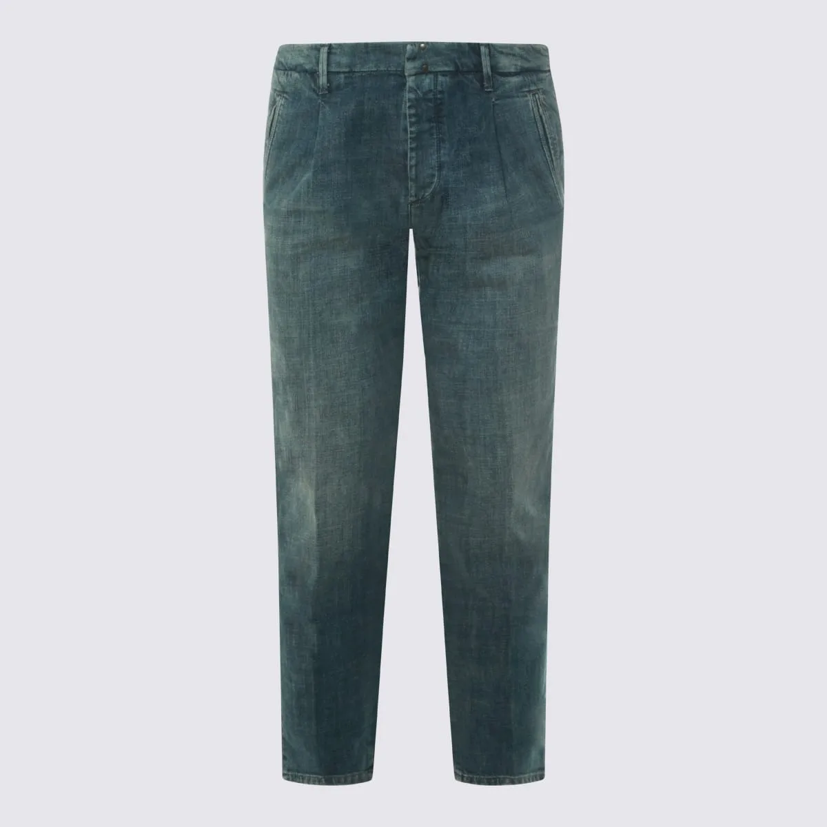 Mid Blue Cotton Jeans