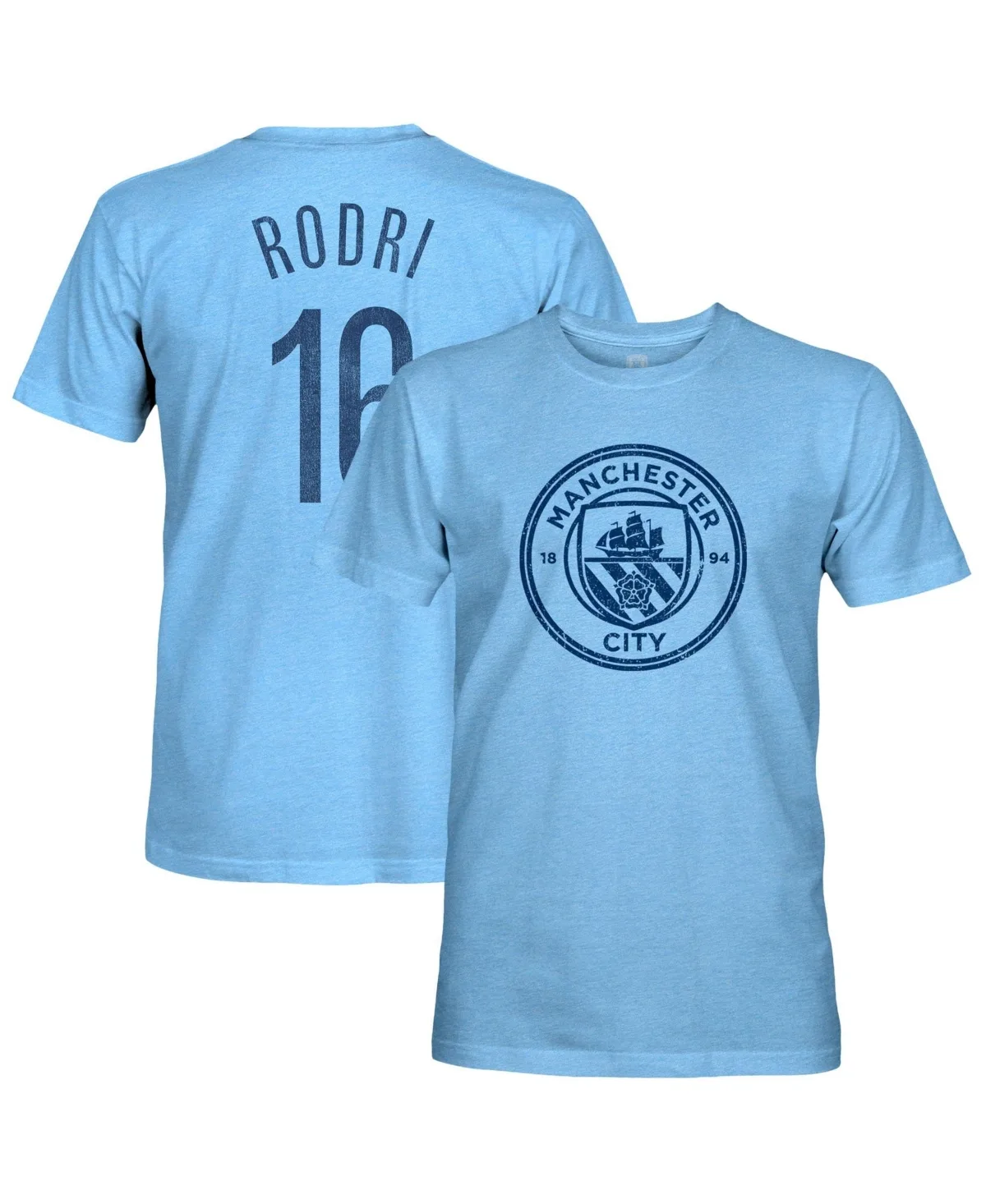 Rodrigo Manchester City Player Name & Number Twisted Tri-Blend Slub T-Shirt by 1863fc
