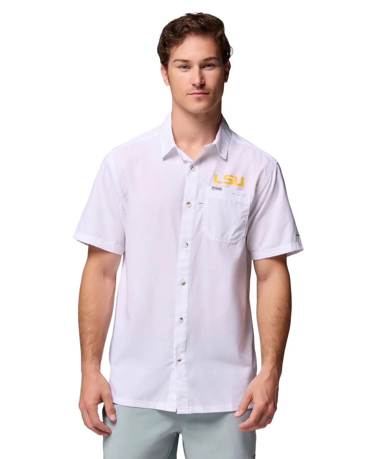 Lsu Tigers Slack Tide Camp Button-Up Shirt by Columbia