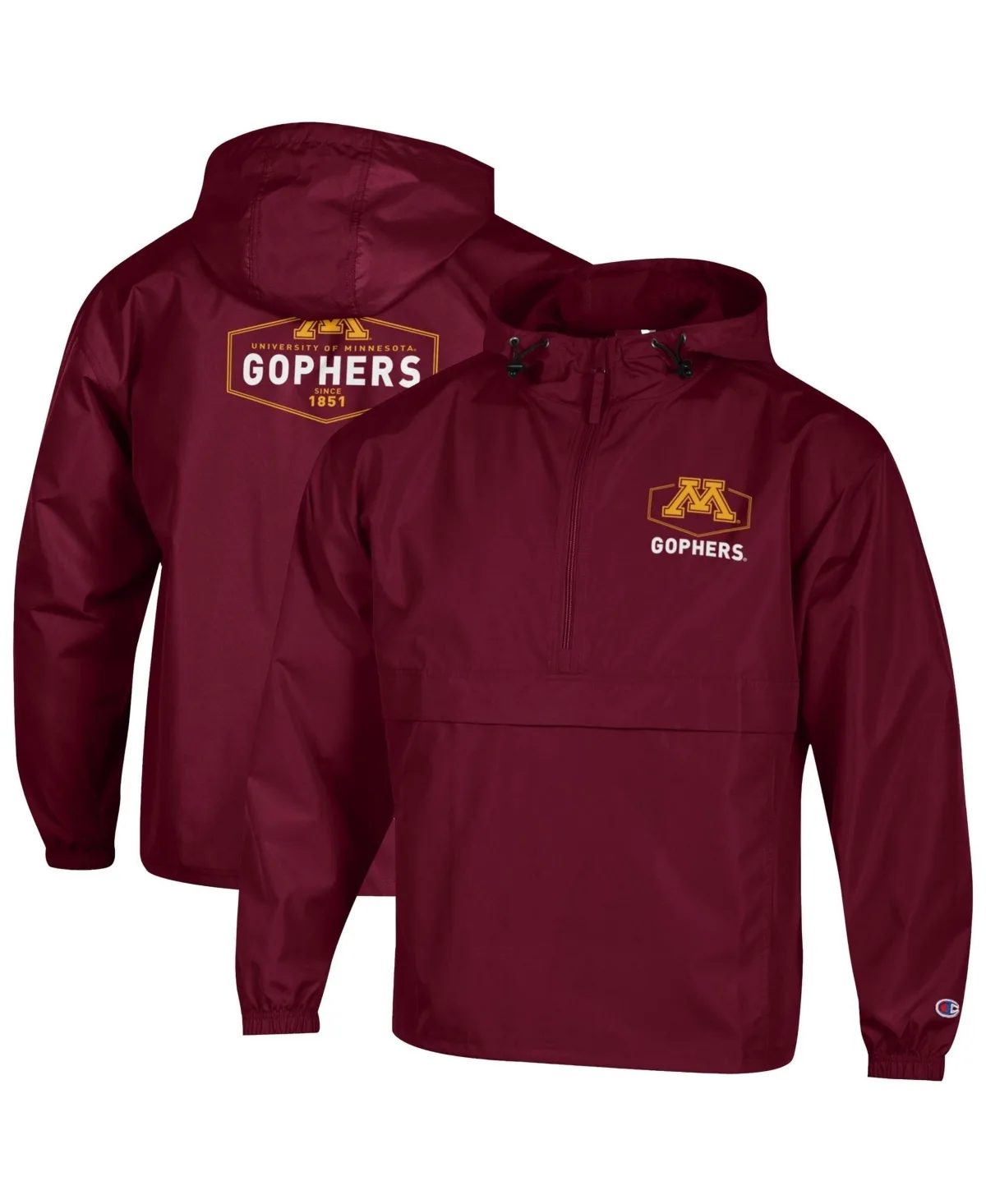 Minnesota Golden Gophers Delay Packable Half-Zip Jacket by Champion