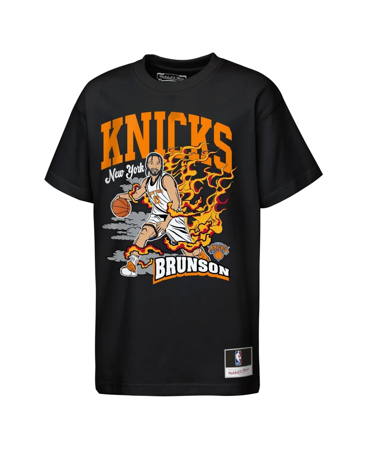 Jalen Brunson New York Knicks Fired Up T-Shirt by Mitchell & Ness
