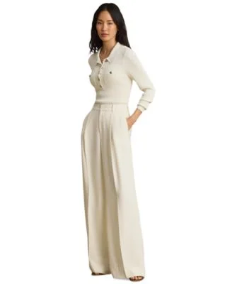 Lauren Ralph Lauren High Rise Wide Leg Pants by Ralph Lauren