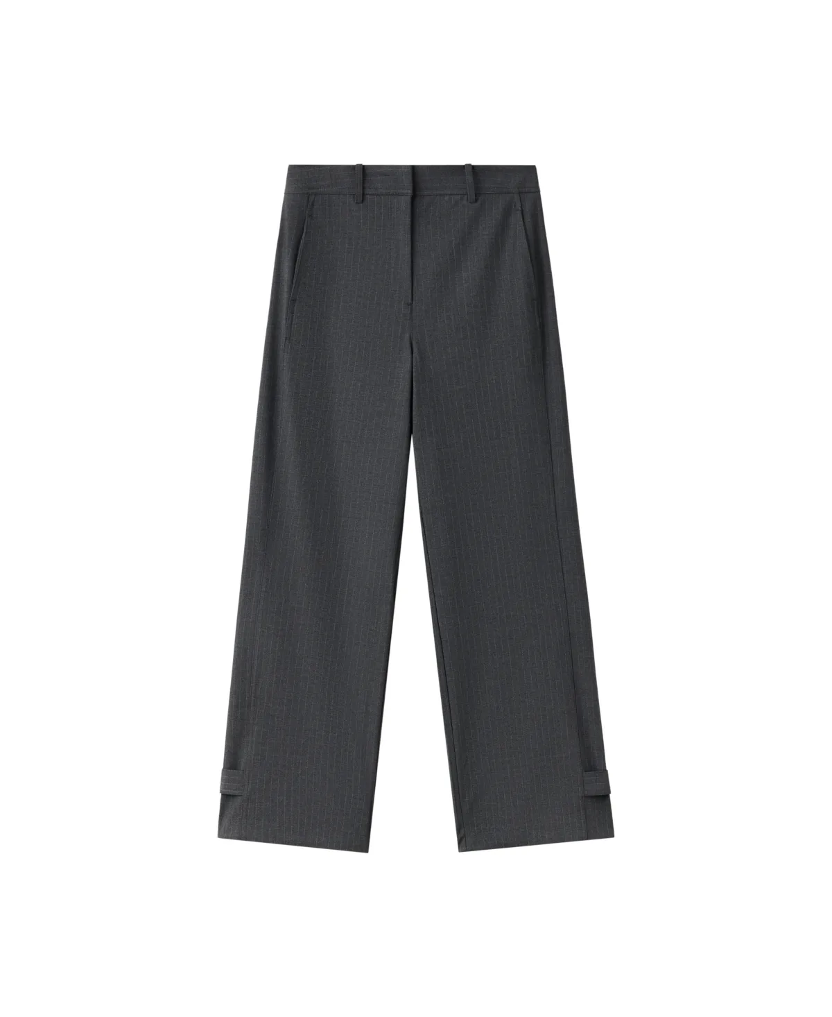 Pinstripe Adjustable-Hem Pants by Mango