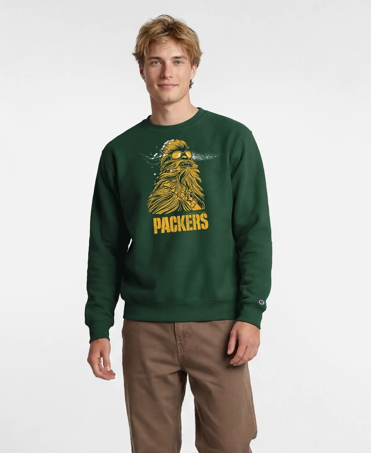 Disney x Green Bay Packers Chewbacca Power Blend Sweatshirt by Champion