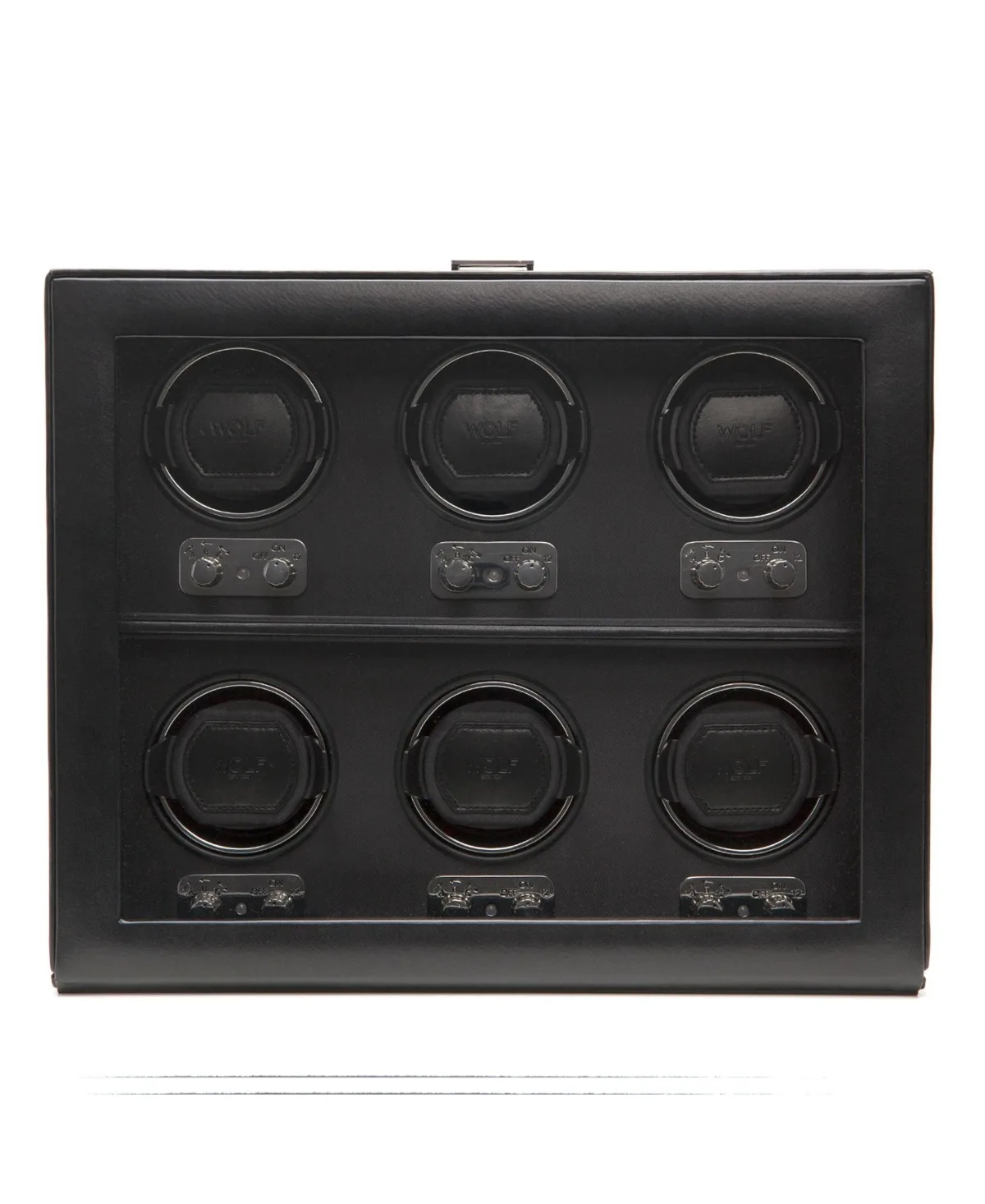 Heritage 6 Piece Watch Winder, Faux Leather, 52 mm by Wolf