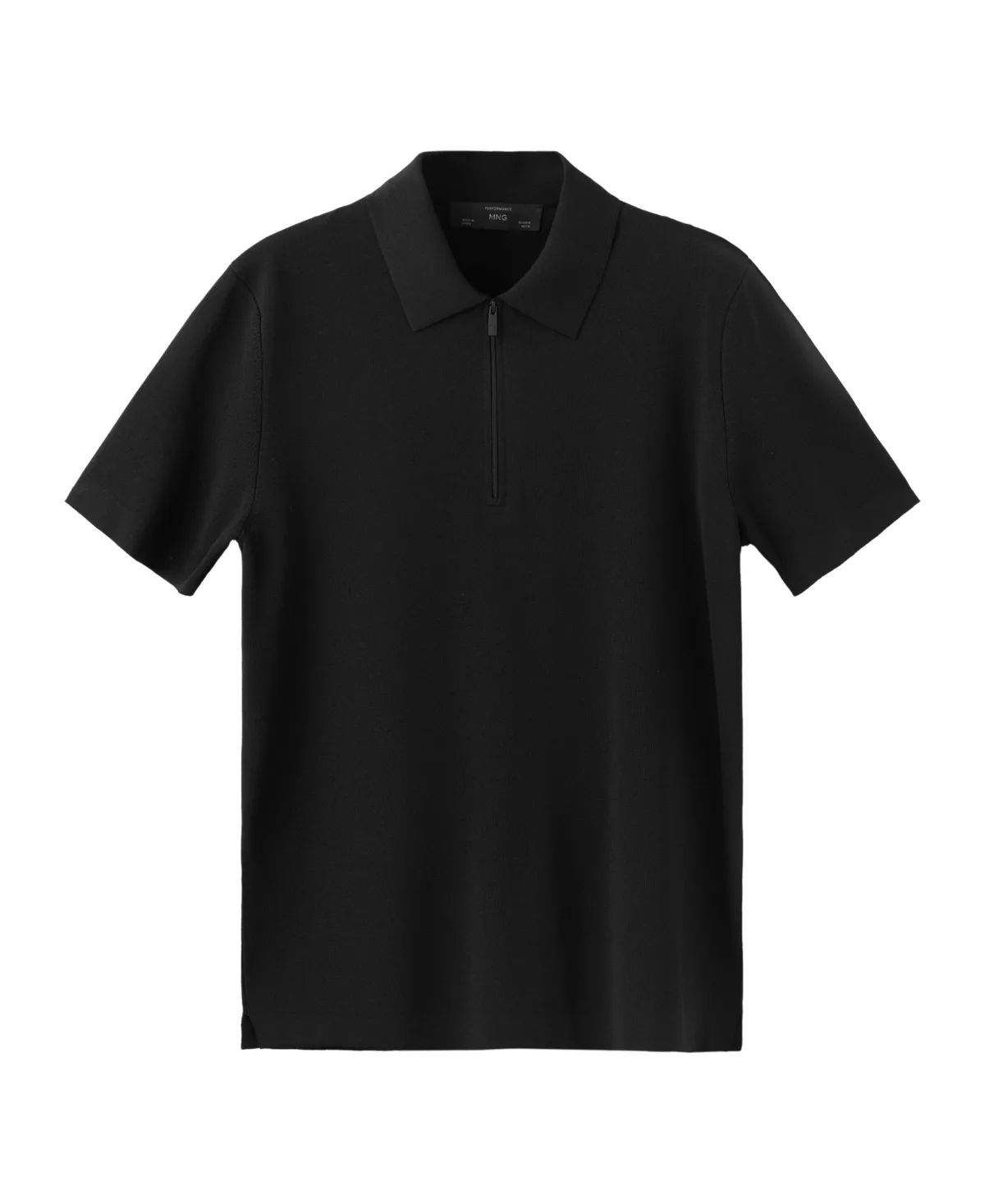 Miller Quarter-Zip Short-Sleeve Fine-Knit Polo Shirt by Mango