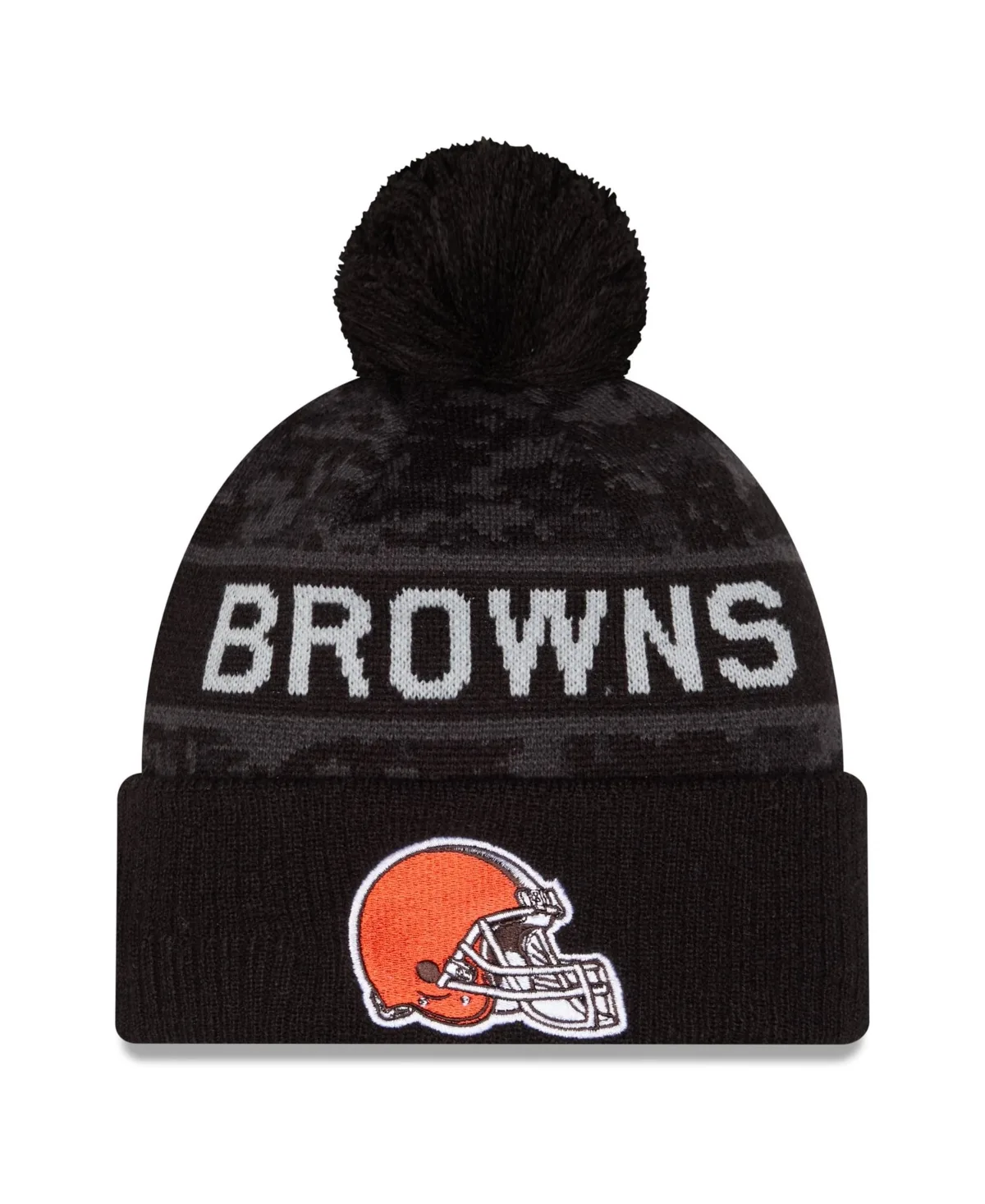 Cleveland Browns 2026 Salute to Service Cuffed Knit with Pom Hat by New Era