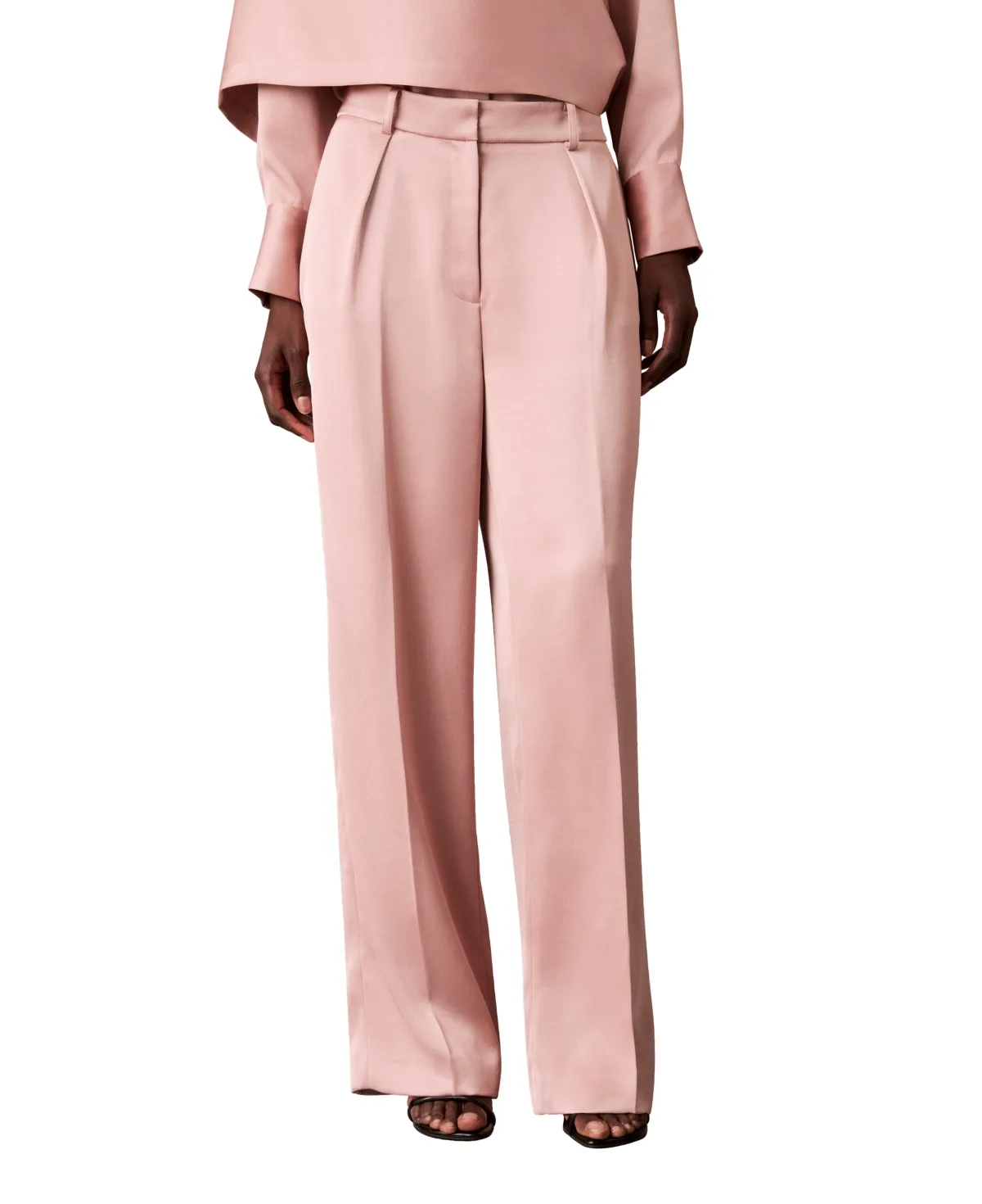 Wide-Leg High-Rise Pants by Calvin Klein