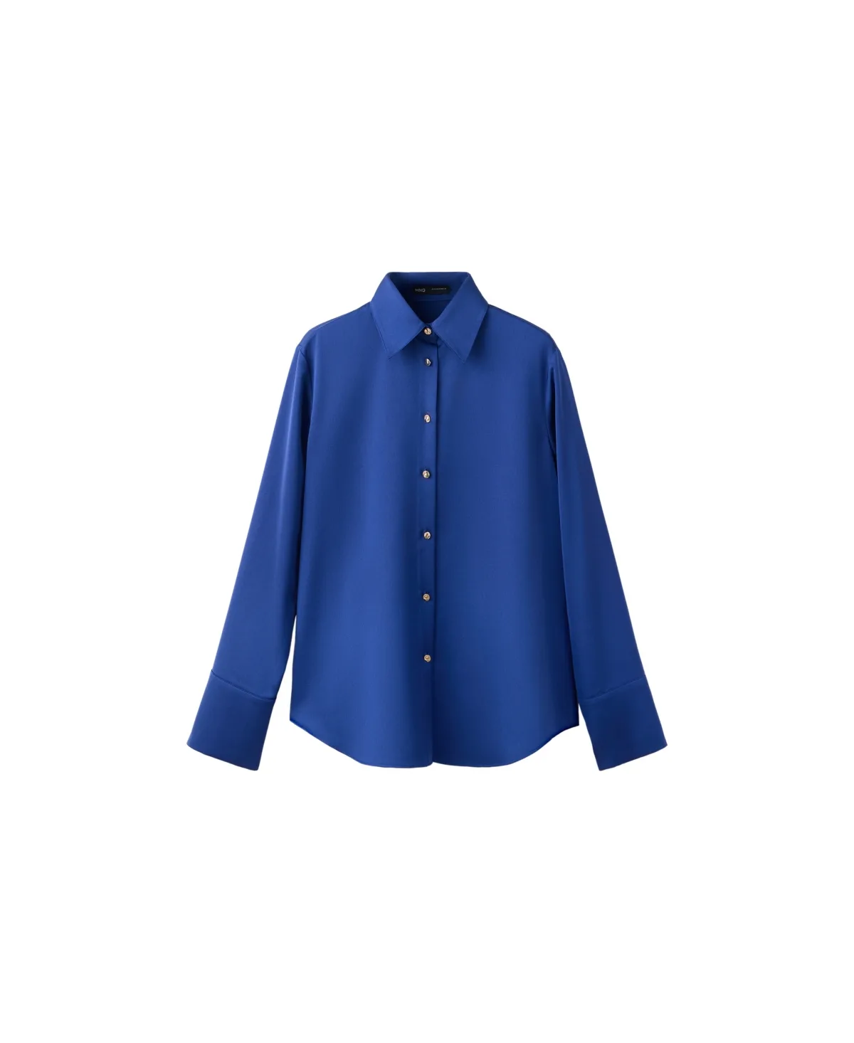 Ideale Regular-Fit Long-Sleeve Satin Shirt by Mango