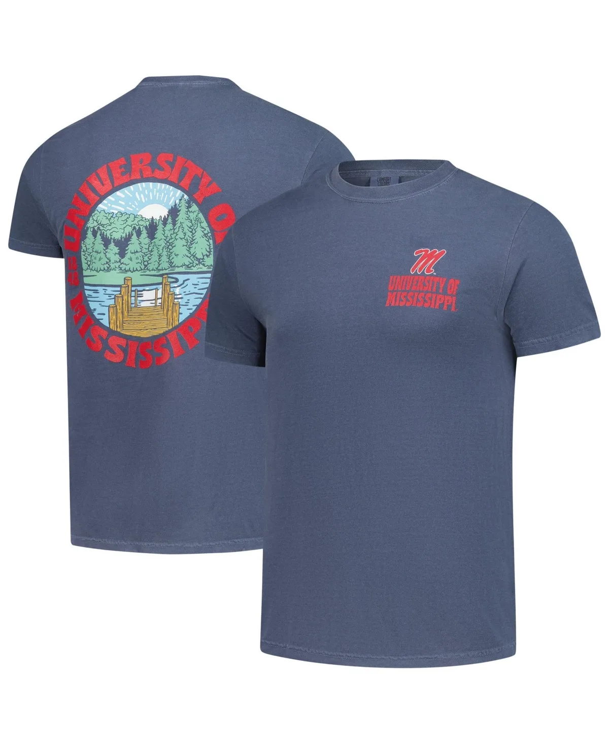 Ole Miss Rebels Comfort Colors Thick Lined Landscape T-Shirt by Image One