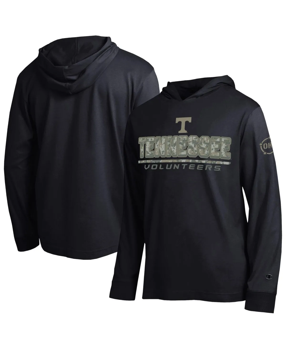 Tennessee Volunteers Operation Hat Trick Camo Script Hooded Long-Sleeve T-Shirt by Champion