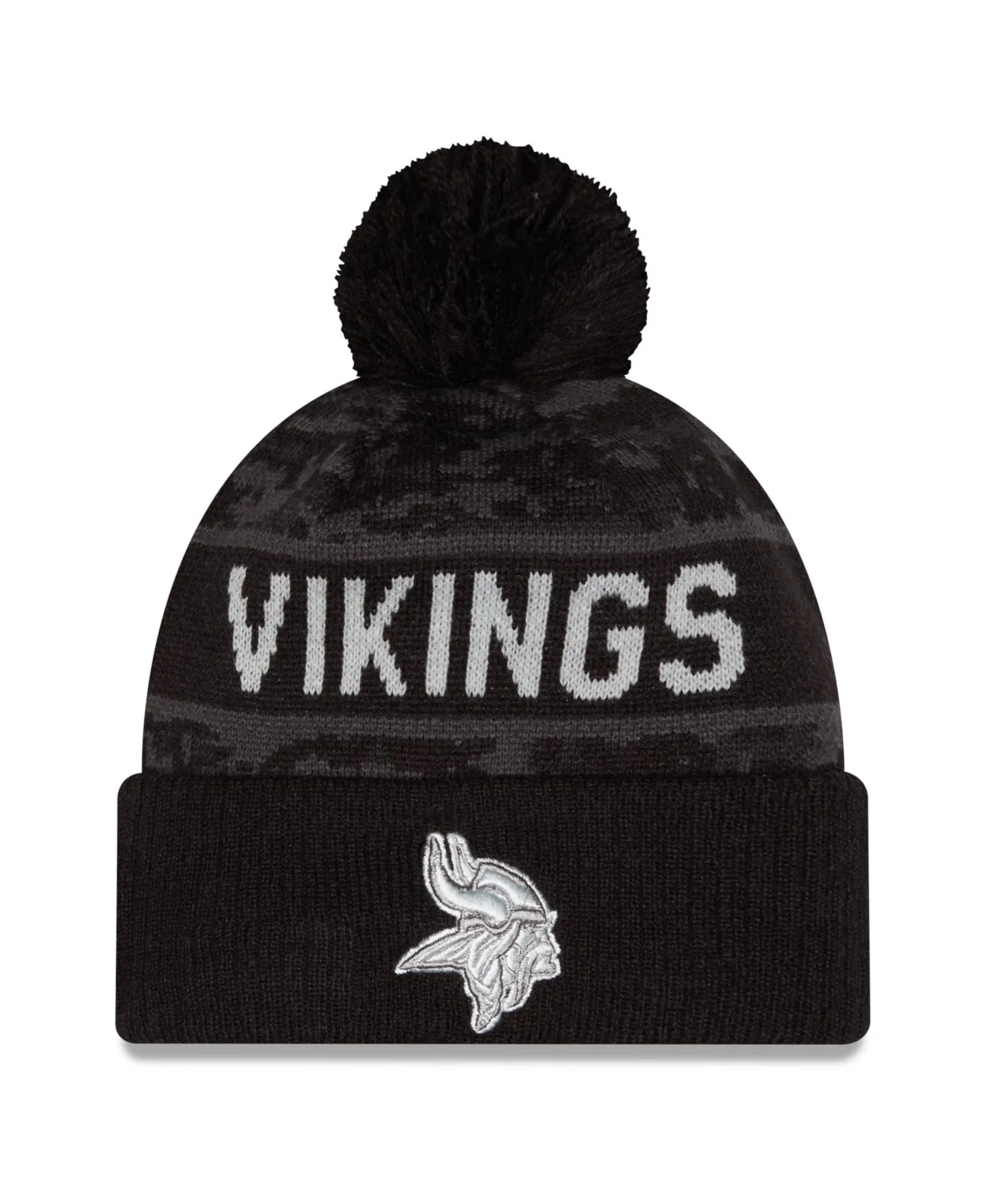 Minnesota Vikings 2026 Salute to Service Cuffed Knit with Pom Hat by New Era