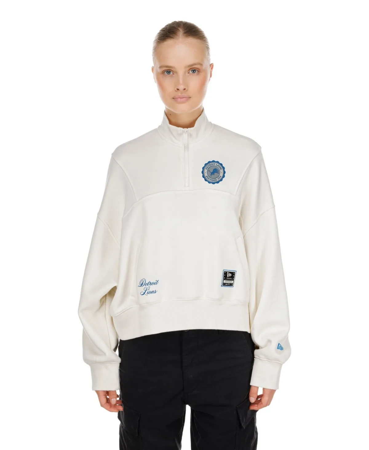 Detroit Lions Academic Quarter-Zip Pullover by New Era