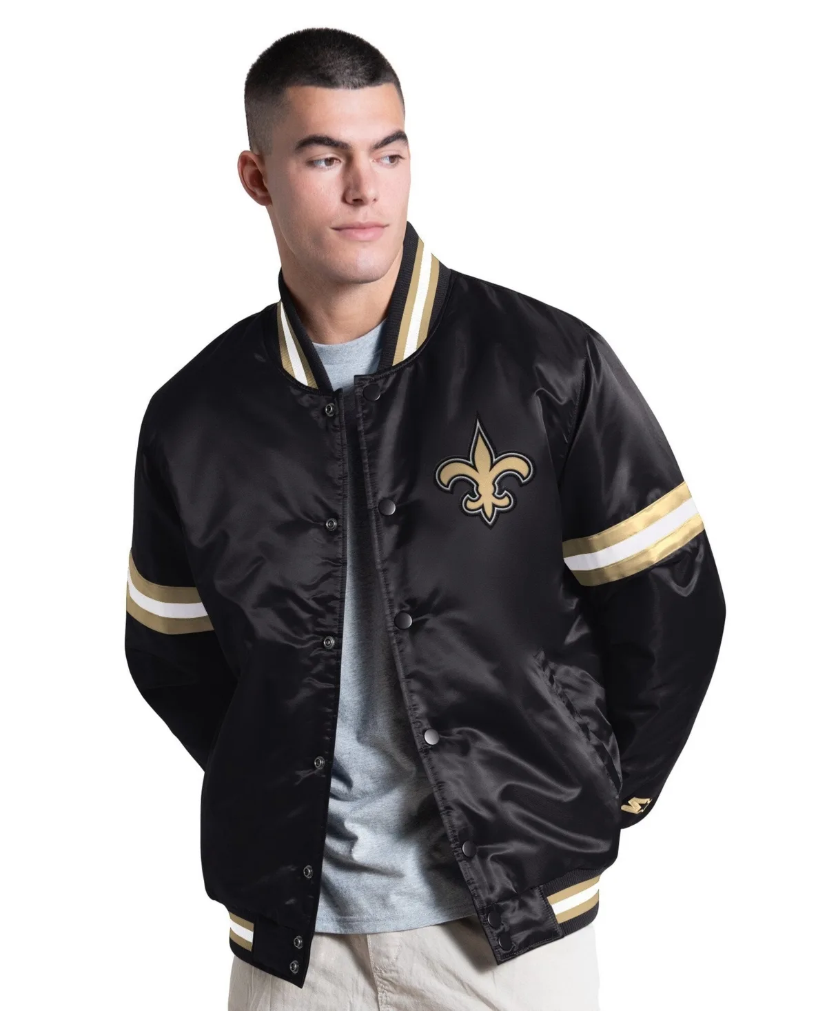 New Orleans Saints Courtside Varsity Full Snap Jacket by Starter